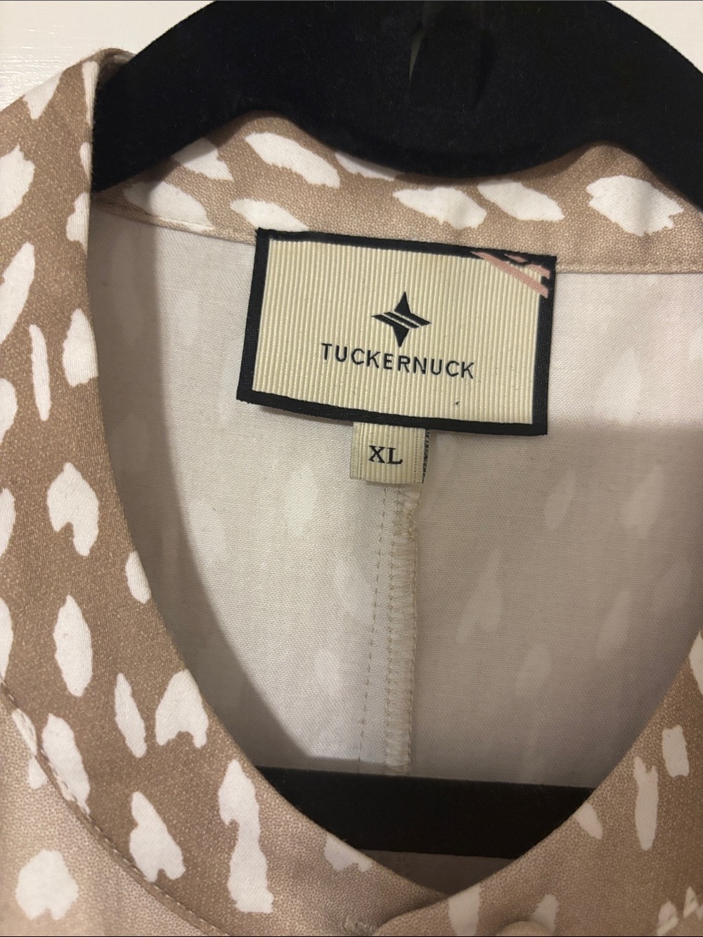 Like New!! Tuckernuck Beige and White Spot Midi Dress - Picture 7 of 11